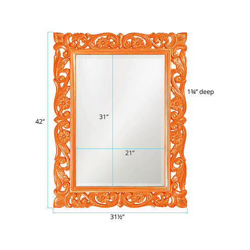 Chateau 42 X 31 inch Glossy Orange Wall Mirror