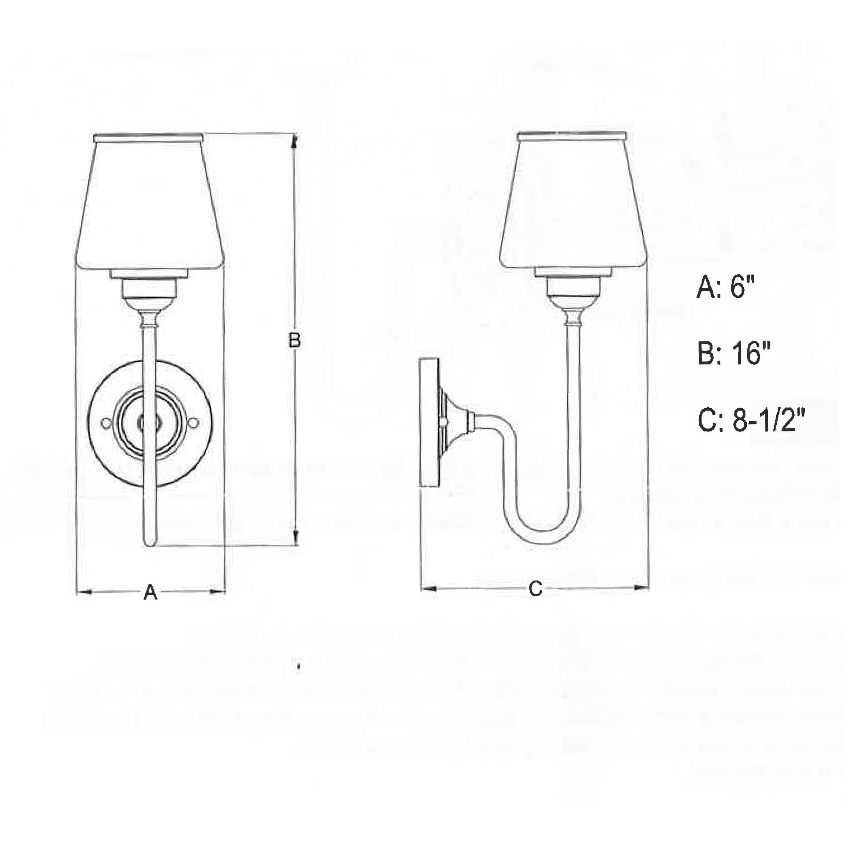 Kelsy LED 8.5 inch Chrome Bathroom Light Wall Light