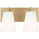 Upson 2 Light 12 inch Satin Brass Vanity Light Wall Light, Medium