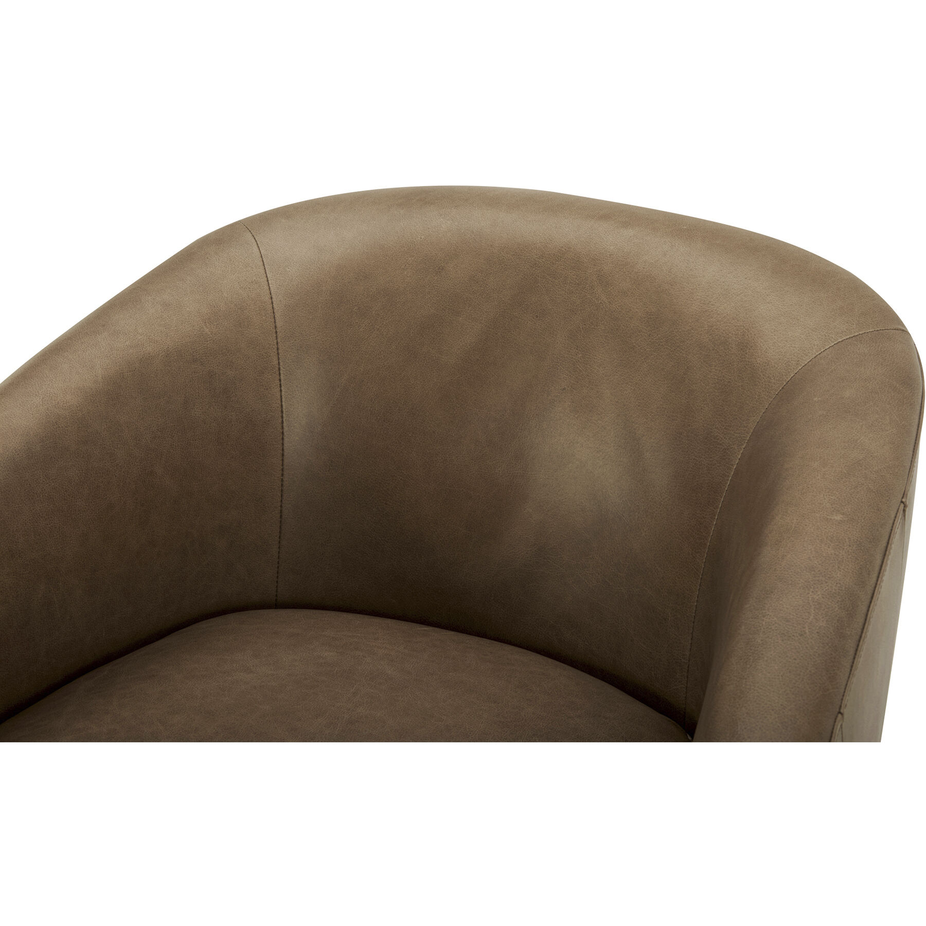 Oscy Brown Swivel Chair in Tan