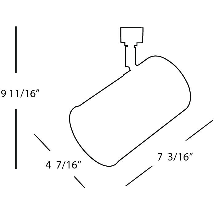 TK-704 1 Light 120 Black J Track Fixture Ceiling Light, WAC Limited