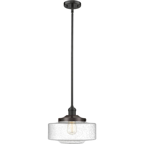 Franklin Restoration Bridgeton 1 Light 12 inch Oil Rubbed Bronze Mini Pendant Ceiling Light in Incandescent, Seedy