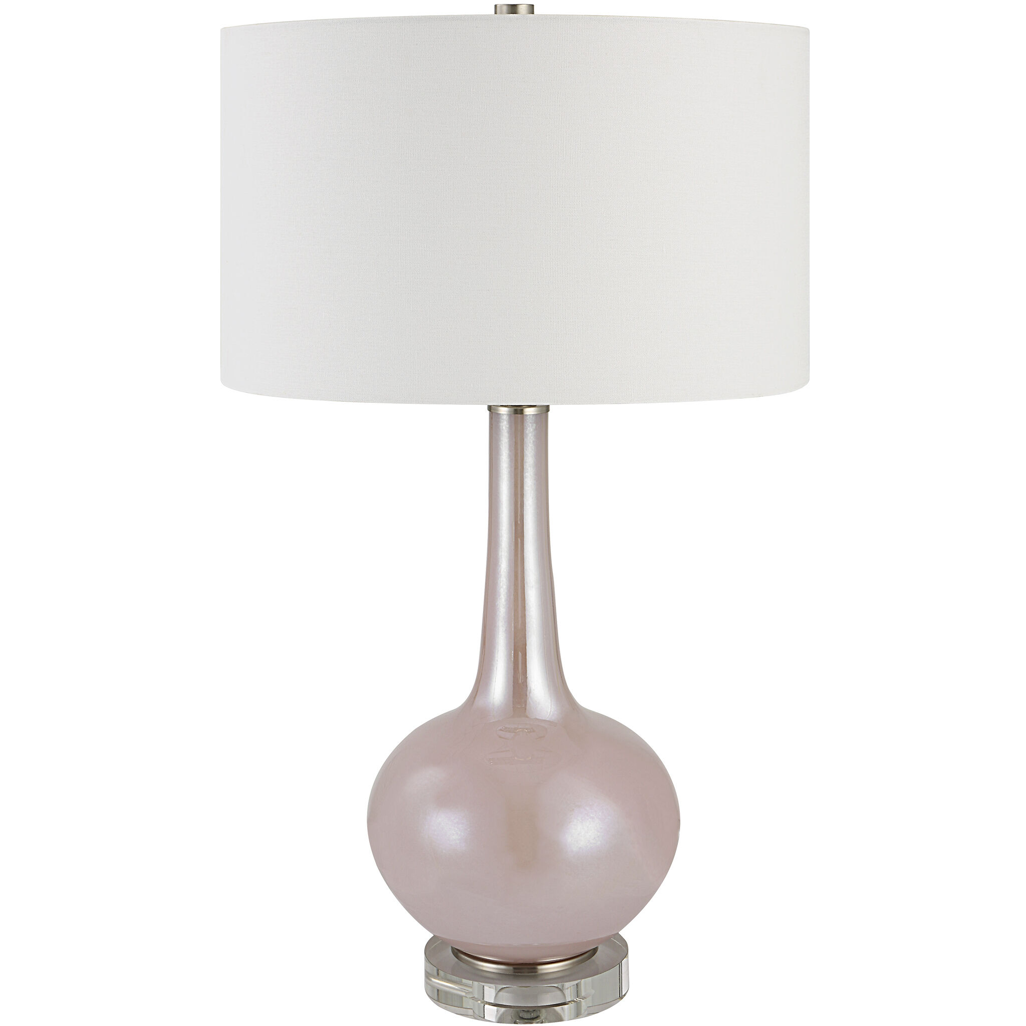 Uttermost Rosa Pink Glass Table Lamp