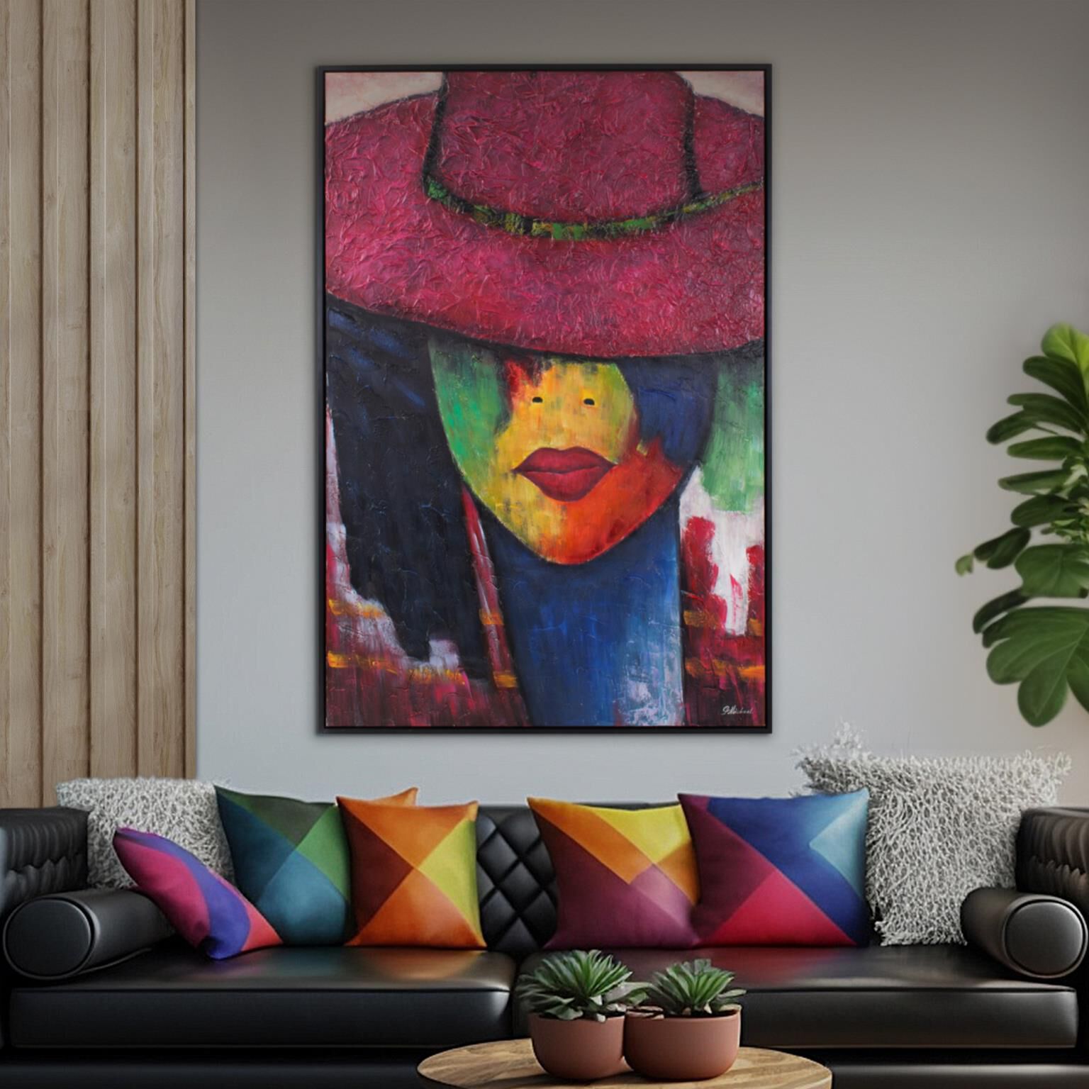 That's Total Miss H 73.75 X 49.75 inch Hand Painted Canvas