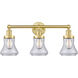 Bellmont 3 Light 24.5 inch Satin Gold Bath Vanity Light Wall Light in Clear