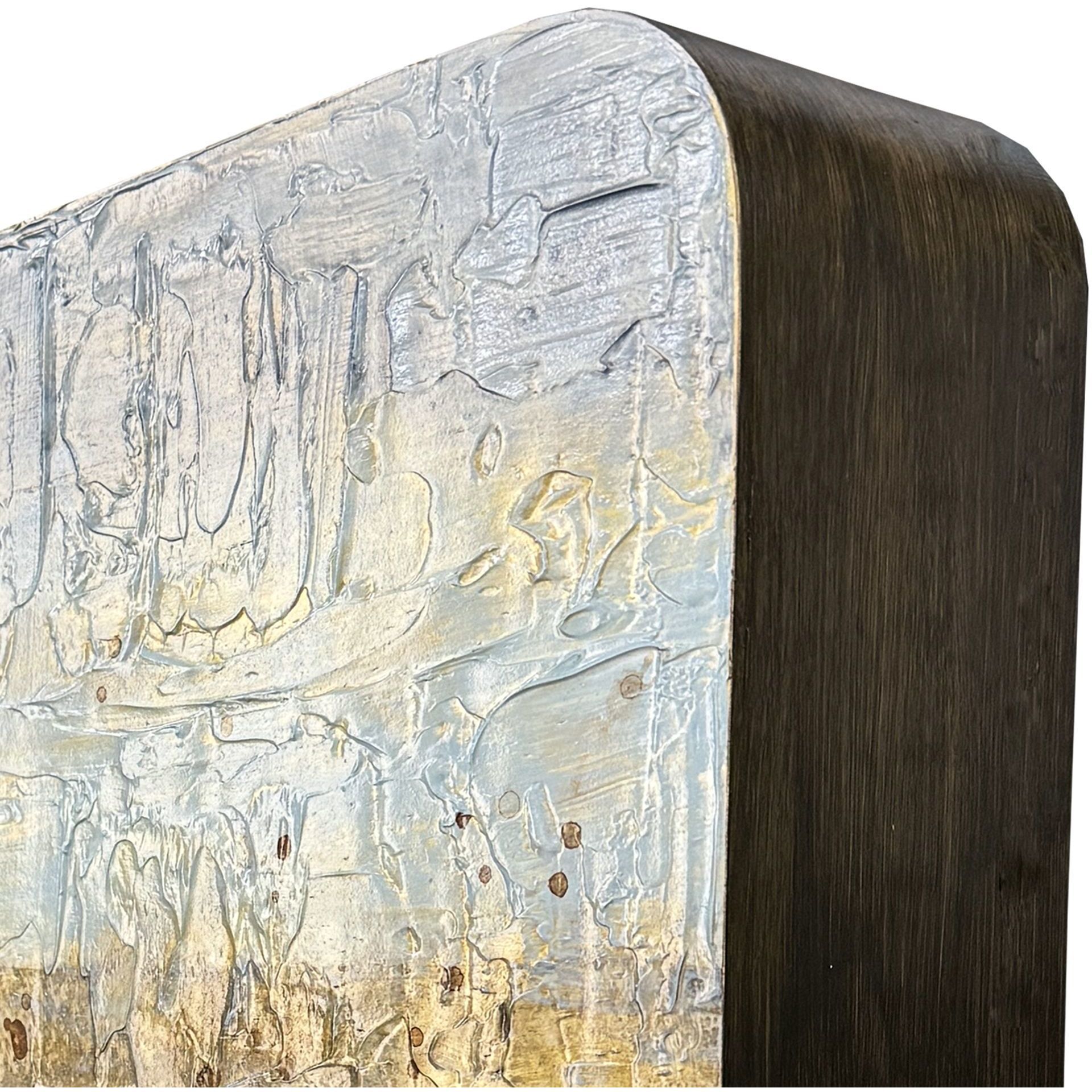 Coastal Horizon Blue and Brown and Metallic Wall Sculpture, The Studio