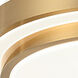 Helix LED 15.38 inch Aged Gold Brass Flush Mount Ceiling Light