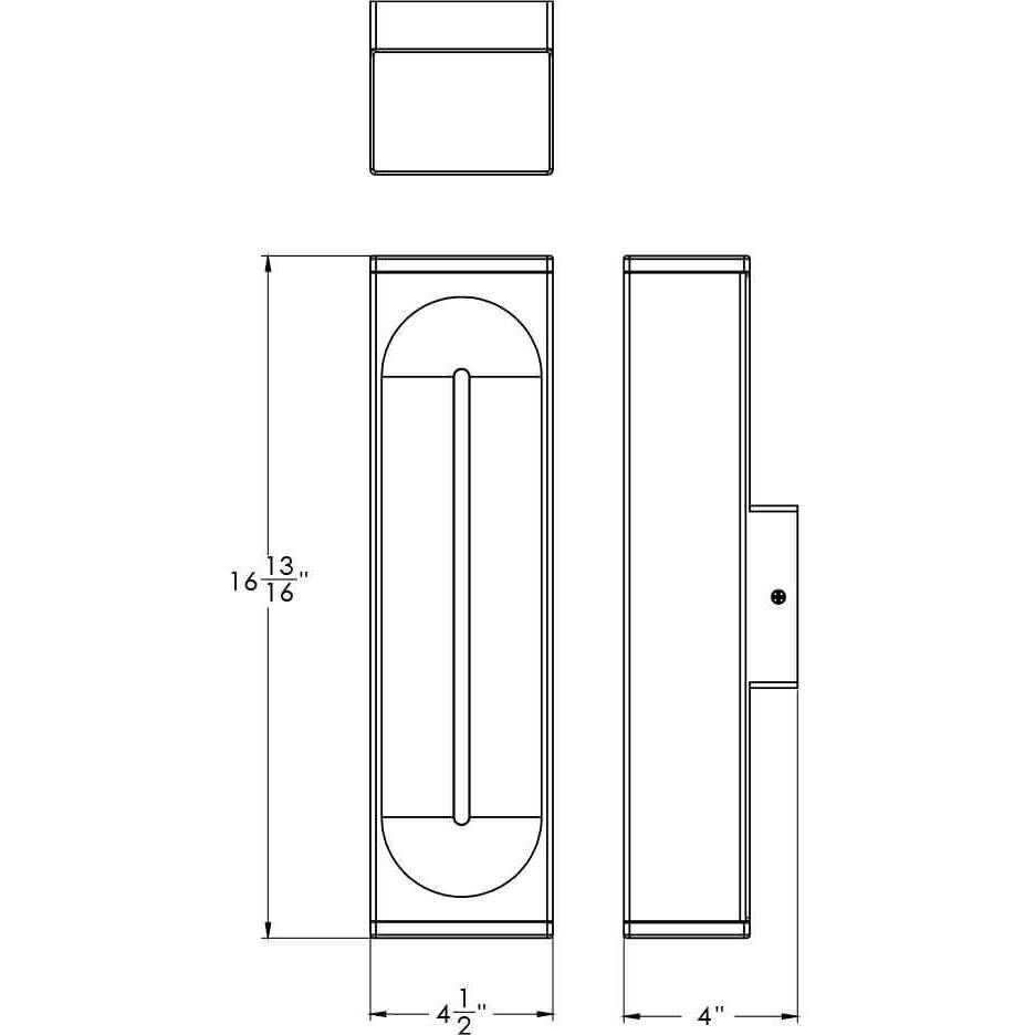 Profile 2 Light 4 inch Black ADA Sconce Wall Light, Dual Light