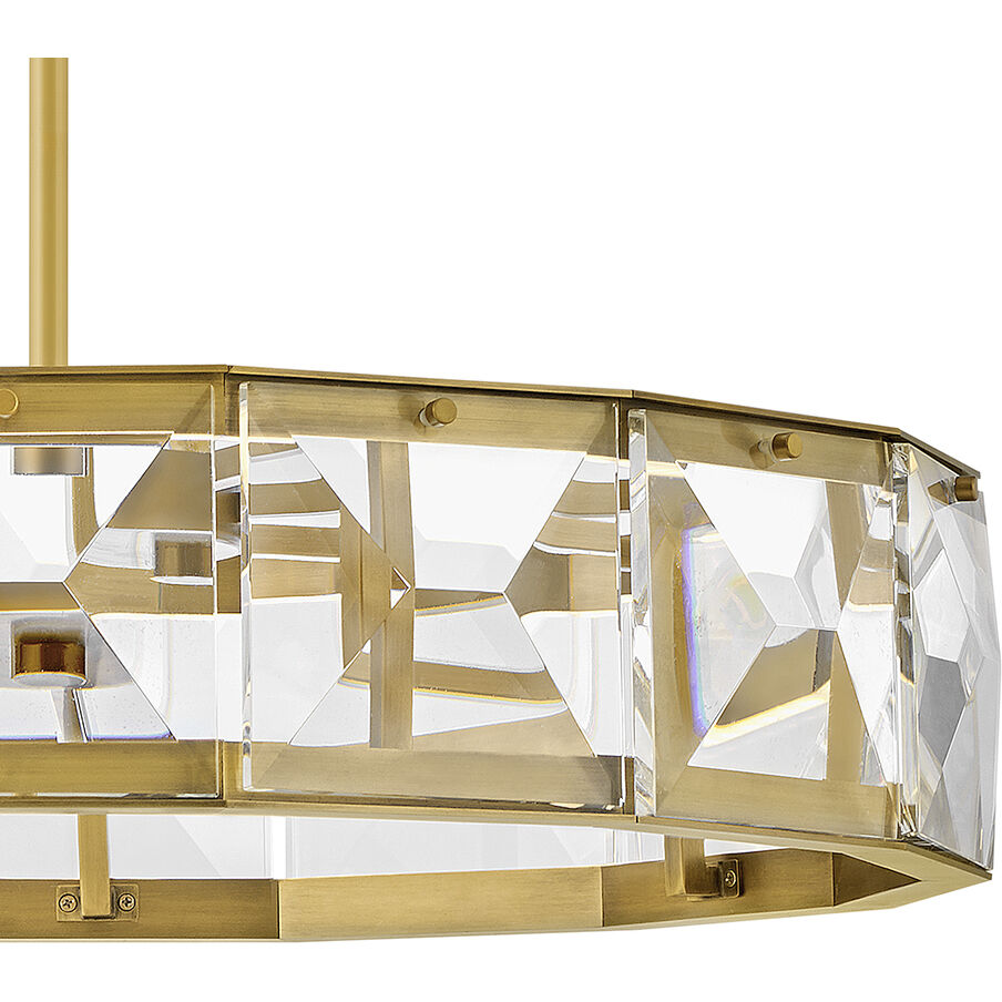Jolie LED 30 inch Heritage Brass Chandelier Ceiling Light
