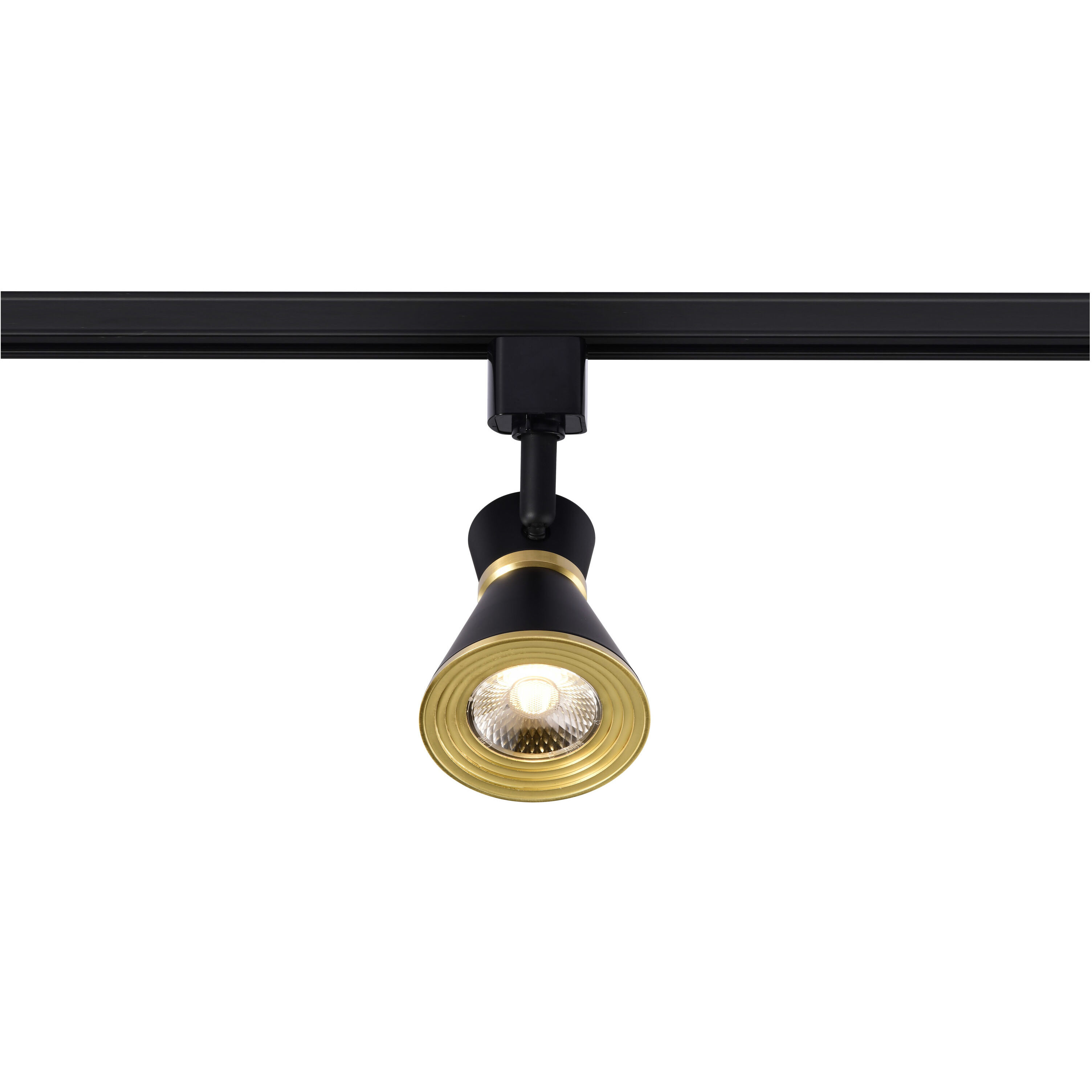 Brentwood 1 Light 120 Matte Black and Brushed Brass Track Lighting Ceiling Light