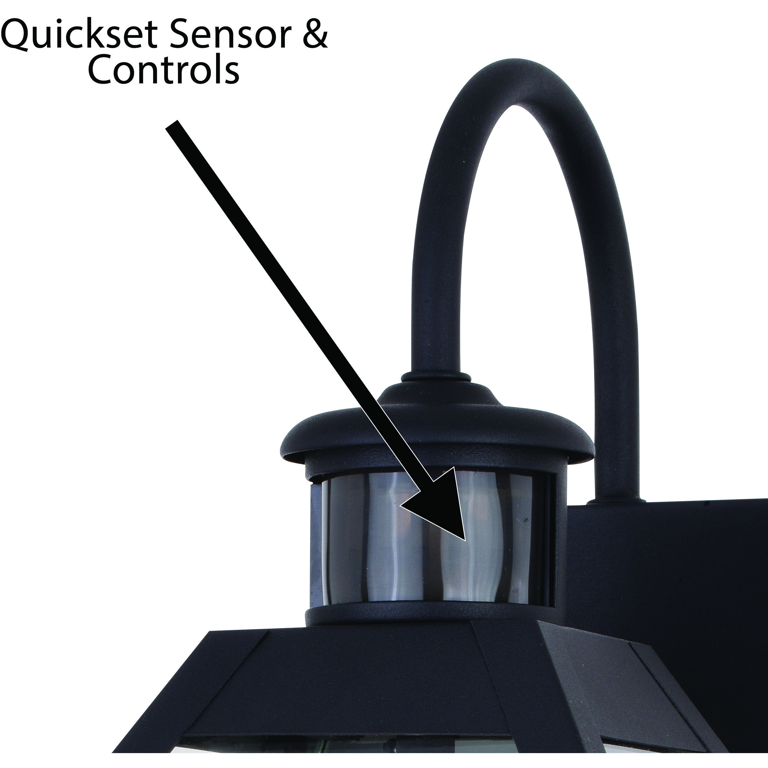 Nottingham Textured Black Outdoor Motion Sensor in 2