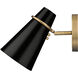 Reeva 1 Light 5.13 inch Modern Brass Wall Sconce Wall Light in Matte Black