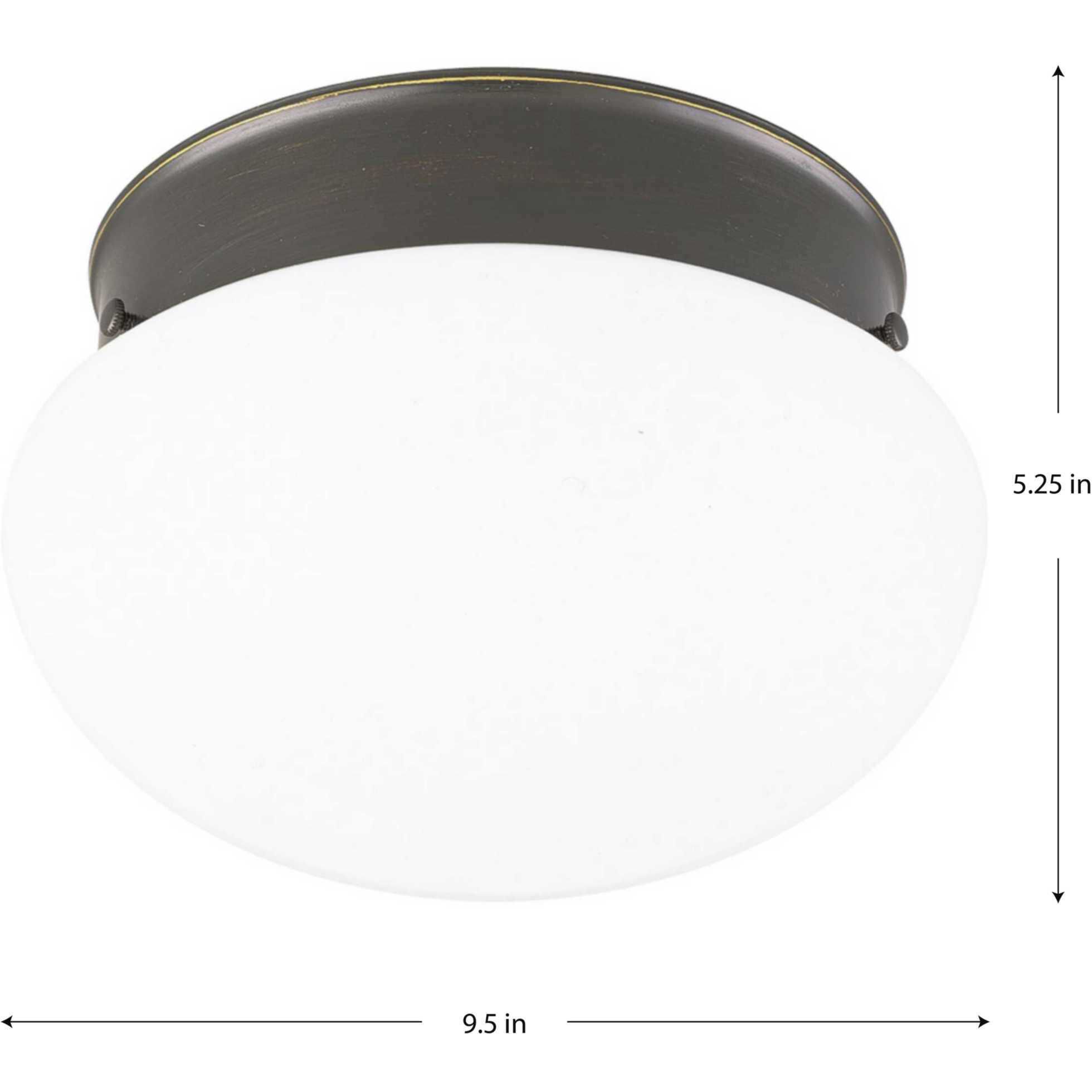 Fitter 2 Light 9.5 inch Antique Bronze Flush Mount Ceiling Light