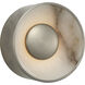 Anne-Marie Barton Umbra LED 8 inch Pewter and Alabaster Sconce Wall Light