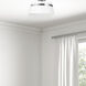 Symphony 3 Light 15 inch Polished Chrome with White Semi-Flush Mount Ceiling Light