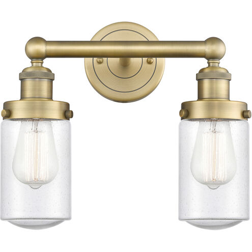 Dover 2 Light 15.5 inch Brushed Brass Bath Vanity Light Wall Light in Seedy