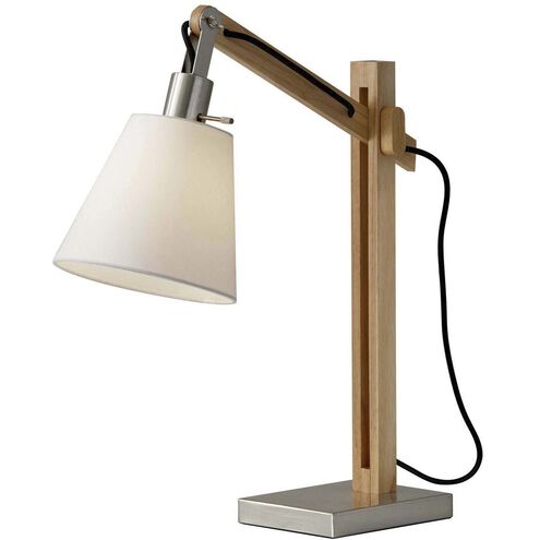 Walden 25 inch 60.00 watt Natural Rubber Wood Table Lamp Portable Light