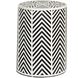 Canada 22 X 18 inch Black and White Side Table 
