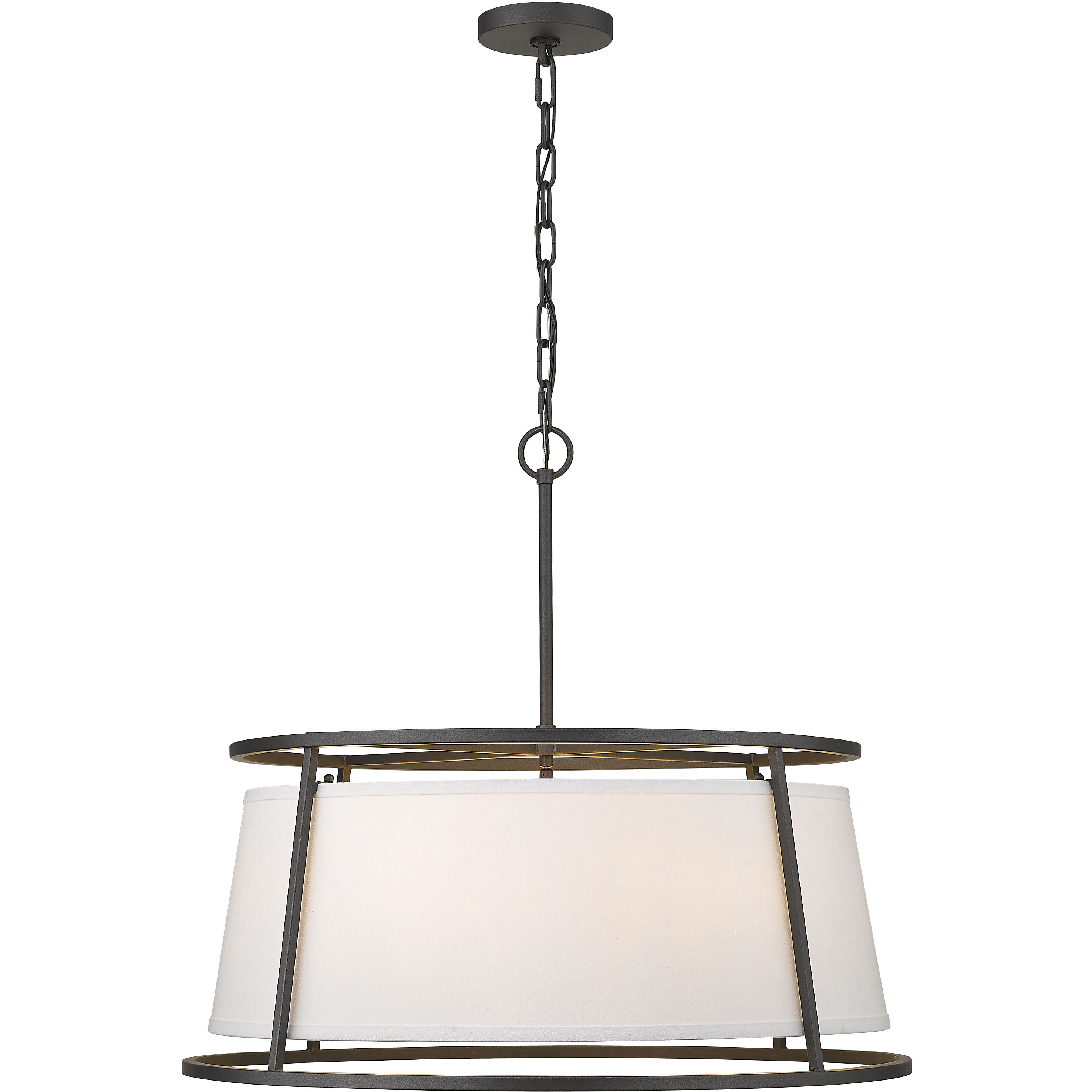 Lenyx 6 Light 26 inch Iron Ore Chandelier Ceiling Light