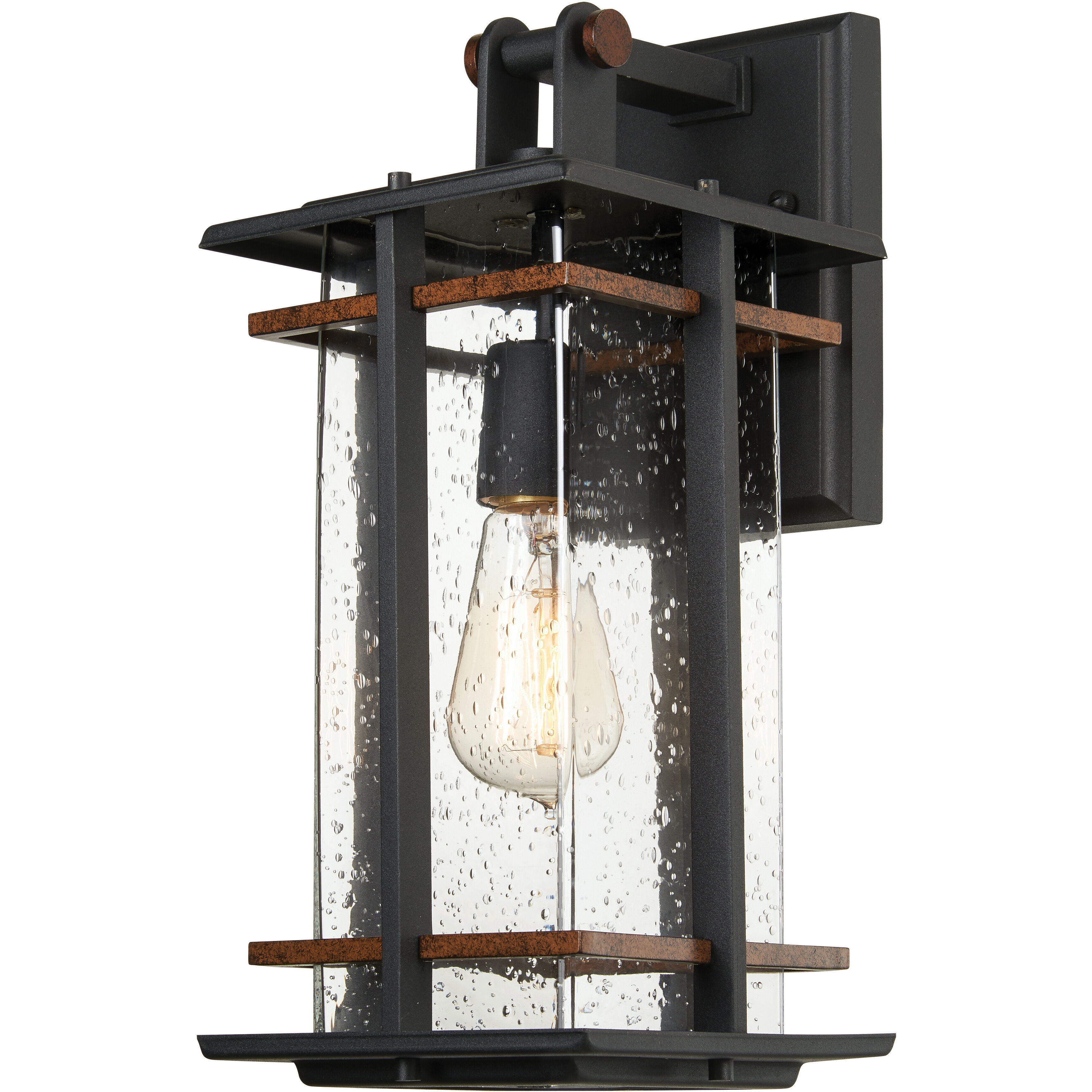 San Marcos 1 Light 15 inch Coal/Antique Copper Accents Outdoor Wall Mount, Great Outdoors