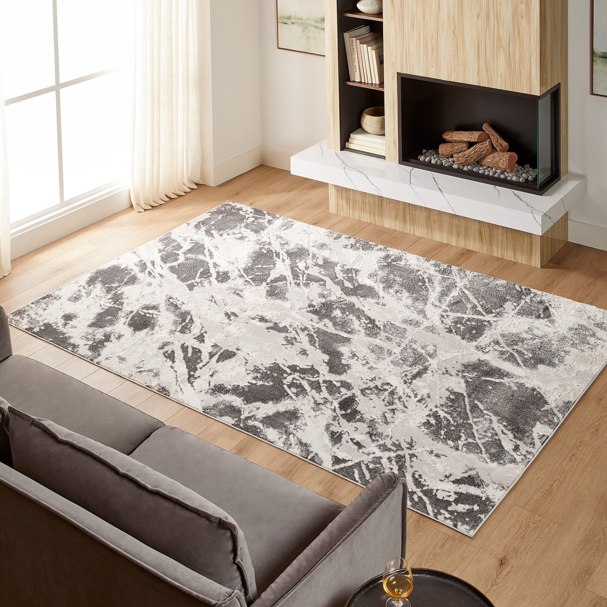 Greta 130 X 94 inch Blue Rug in 8 x 11