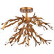 Priscilla 4 Light 23 inch Gold Leaf Flush Mount Ceiling Light