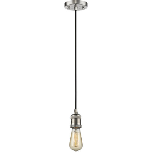 Franklin Restoration Bare Bulb 1 Light 2 inch Brushed Satin Nickel Mini Pendant Ceiling Light