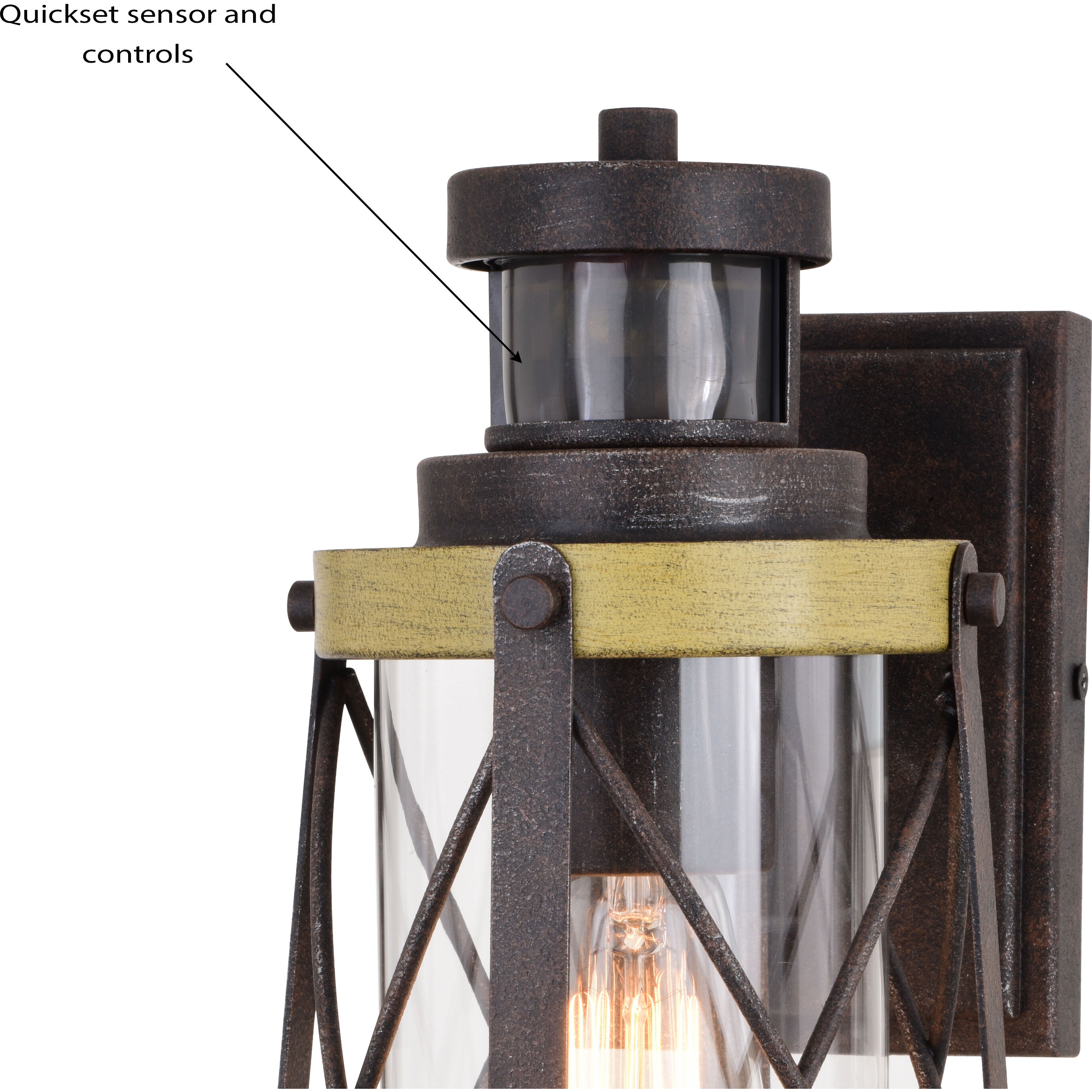 Harwood Oxidized Iron and Burnished Elm Outdoor Motion Sensor