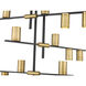 Calumet 12 Light 44 inch Matte Black and Olde Brass Chandelier Ceiling Light