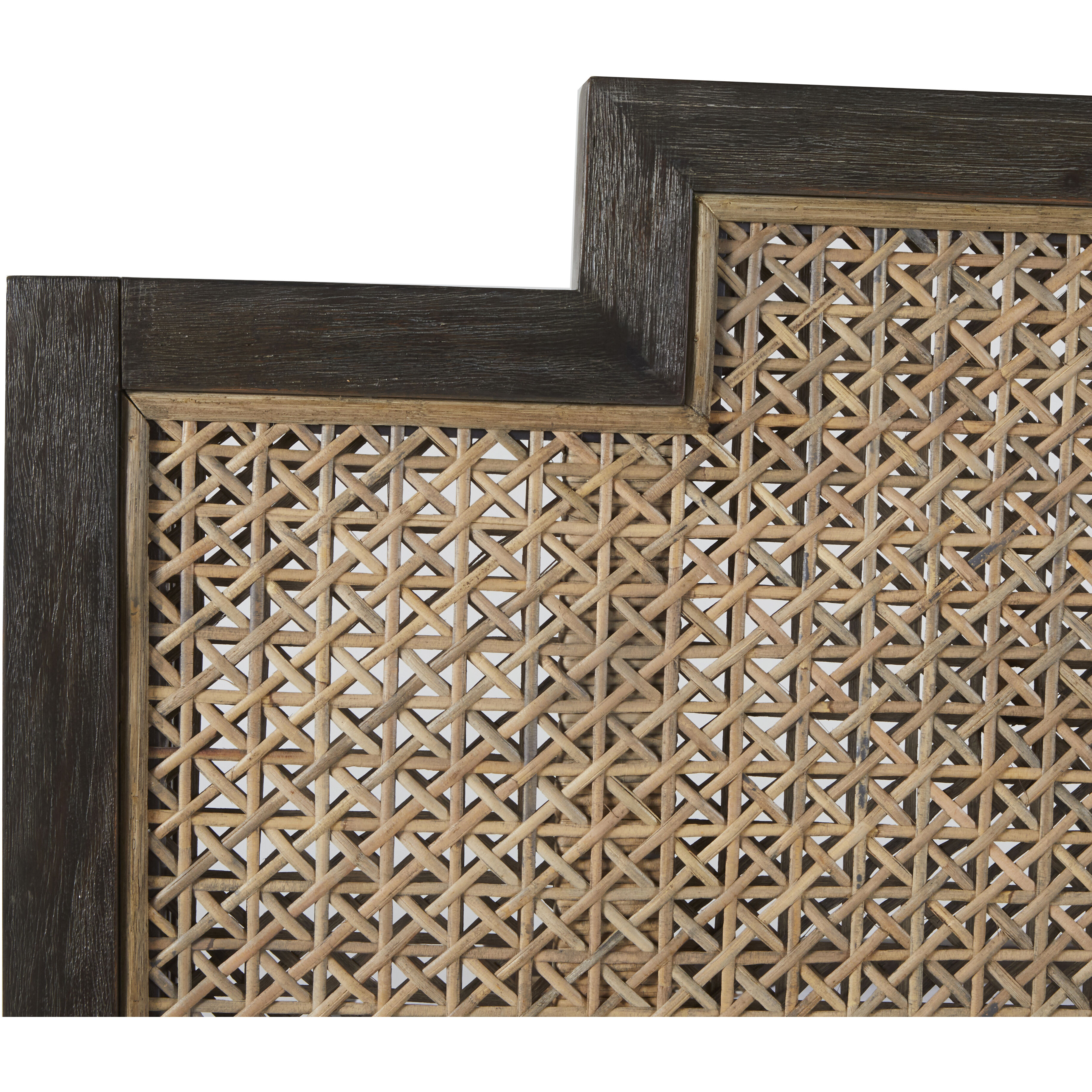 Camille Natural Gray Rattan and Cerused Ash Bed