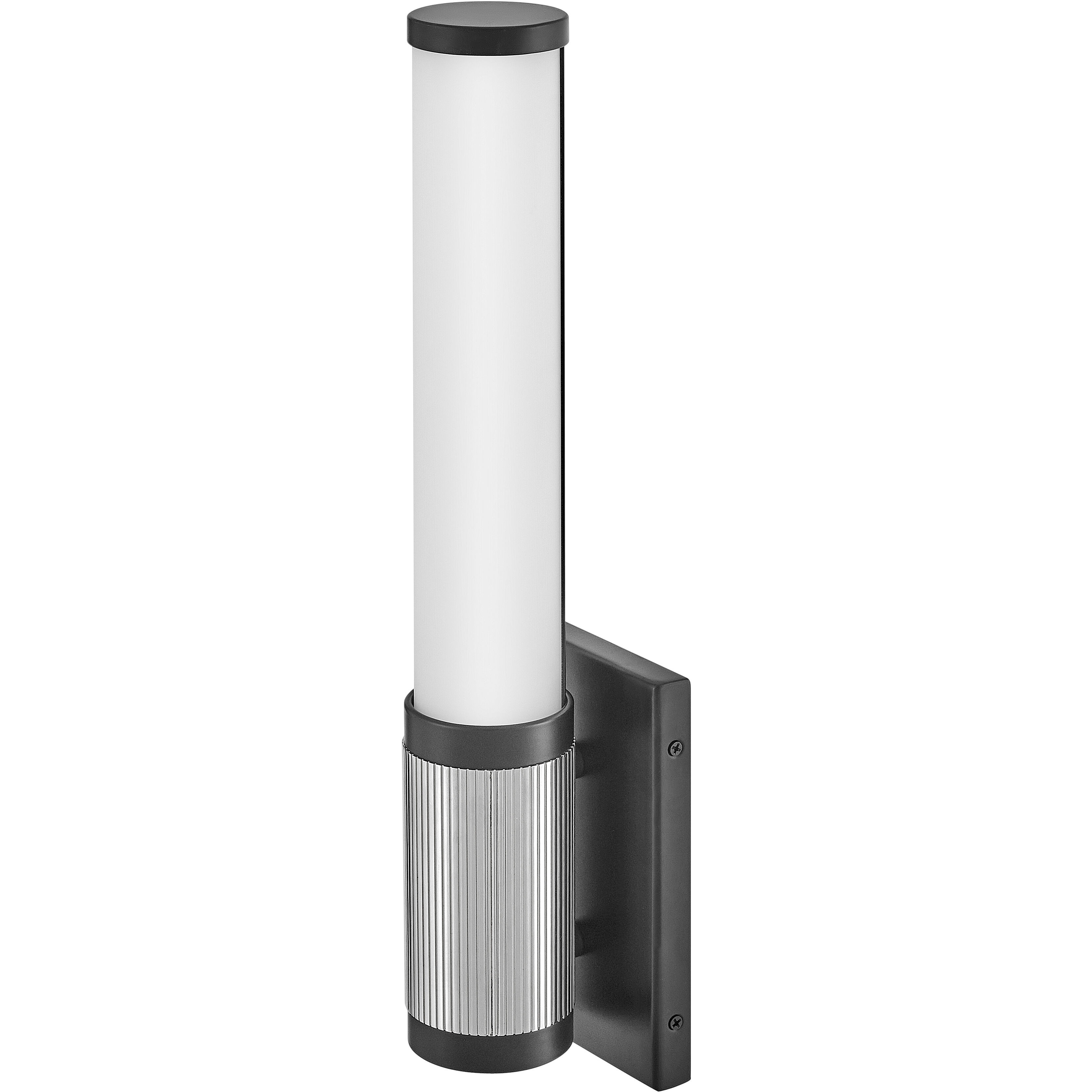 Zevi LED 5 inch Black with Chrome Vanity Light Wall Light, Vertical