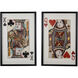 Royal Black and White Wall Art, Set of 2