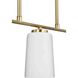 Adley 3 Light 26 inch Satin Brass Linear Chandelier Ceiling Light