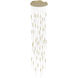 Main St. LED 37 inch Brushed Brass Pendant Ceiling Light in Frosted
