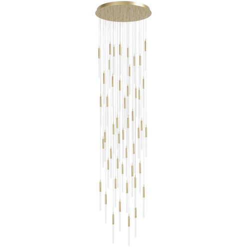 Main St. LED 37 inch Brushed Brass Pendant Ceiling Light in Frosted