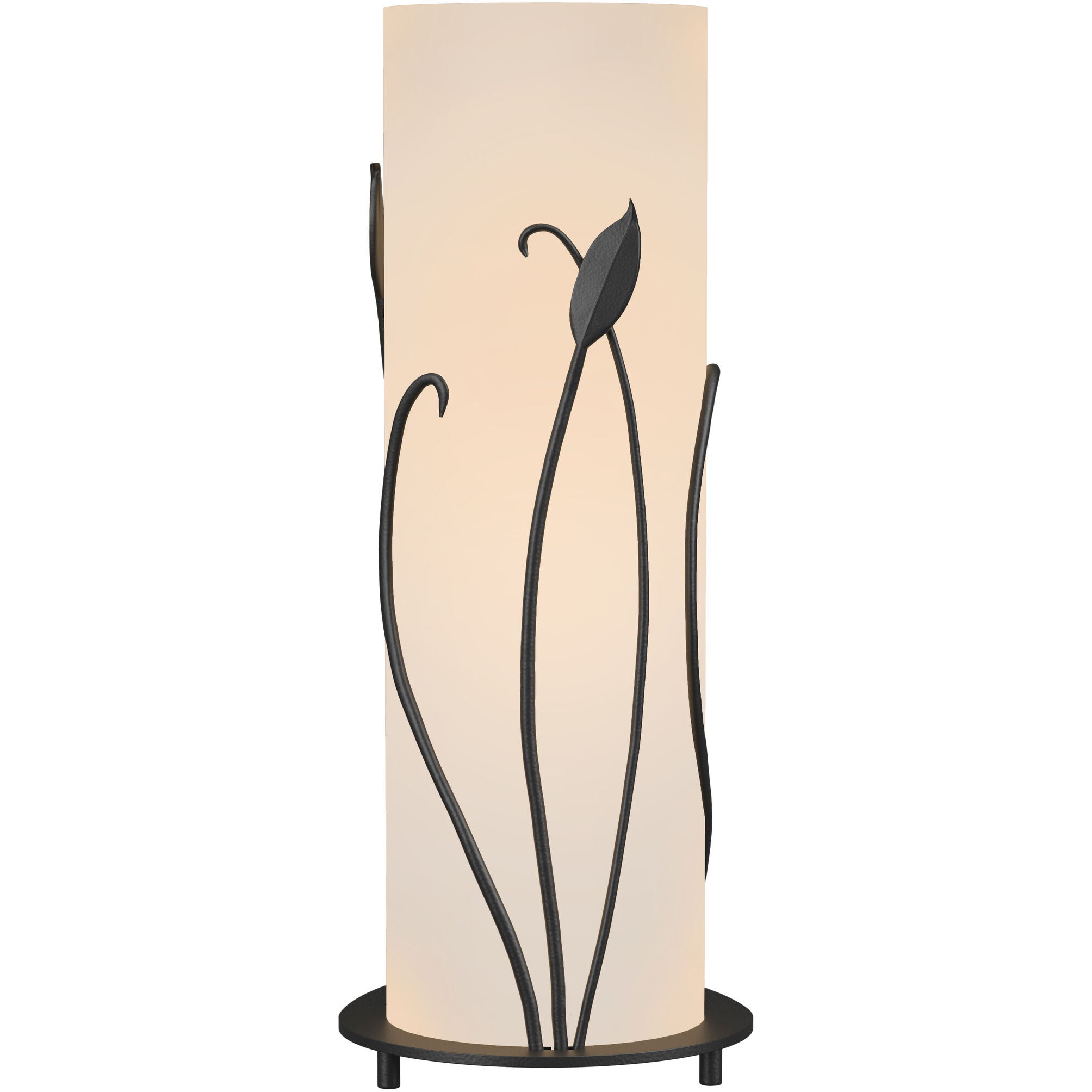 Forged Leaves 18 inch 150 watt Black Table Lamp Portable Light