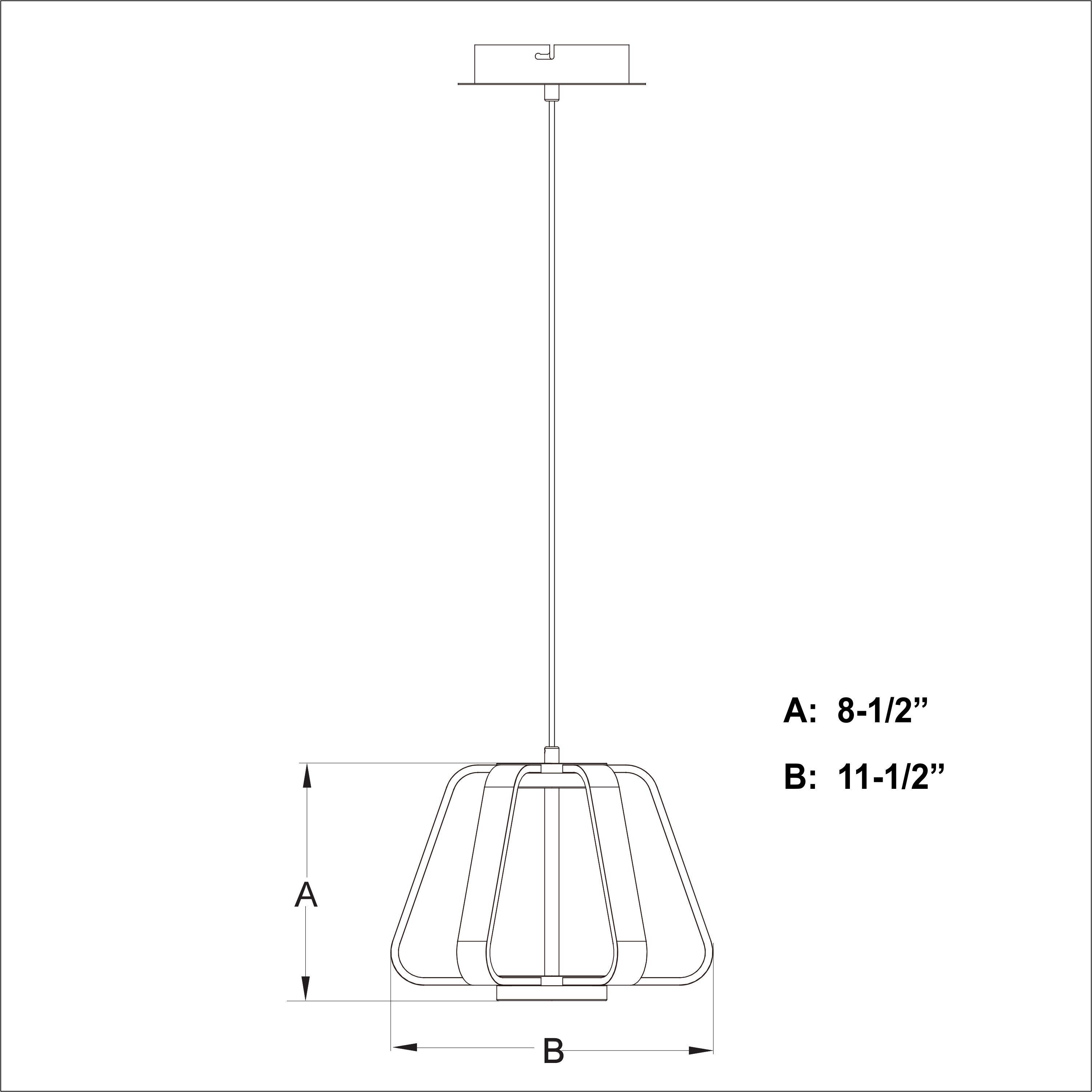 Ridgeway LED 11.5 inch White Pendant Ceiling Light