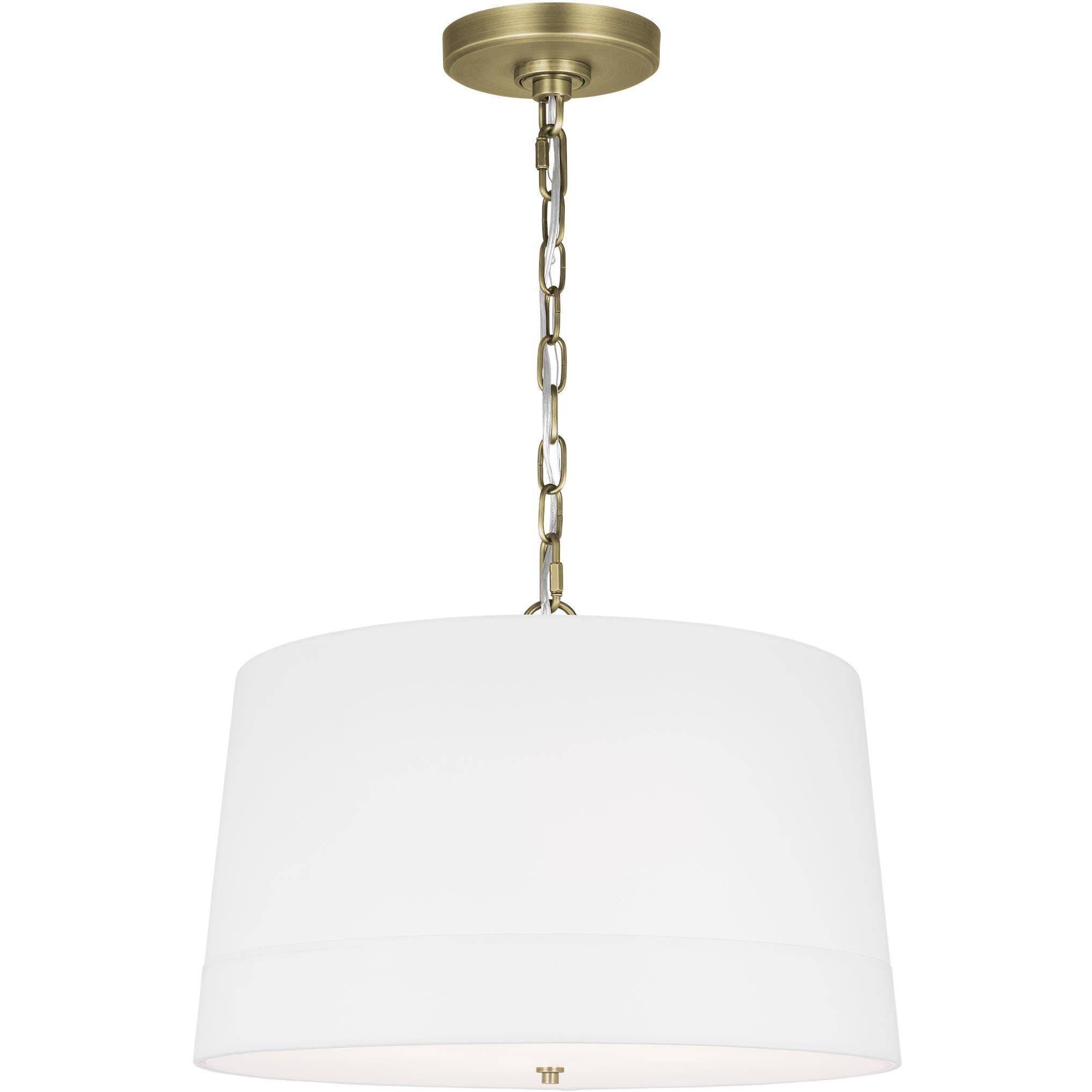 Ivie 4 Light 26 inch Time Worn Brass Pendant Ceiling Light