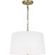 Ivie 4 Light 26 inch Time Worn Brass Pendant Ceiling Light