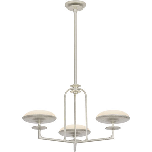 Pacific LED 27.25 inch Warm Silver Leaf Chandelier Ceiling Light
