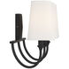 Cameron 3 Light 24 inch Matte Black Bathroom Vanity Light Wall Light, Essentials