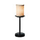 Textile 16 inch 60 watt Matte Black Table Lamp Portable Light in Cream, Incandescent