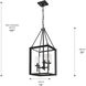 Smyth Pendant Ceiling Light in Matte Black, Clear Glass