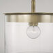 Mason 1 Light 13.25 inch Aged Brass Semi-Flush Mount Ceiling Light, Convertible Dual Mount