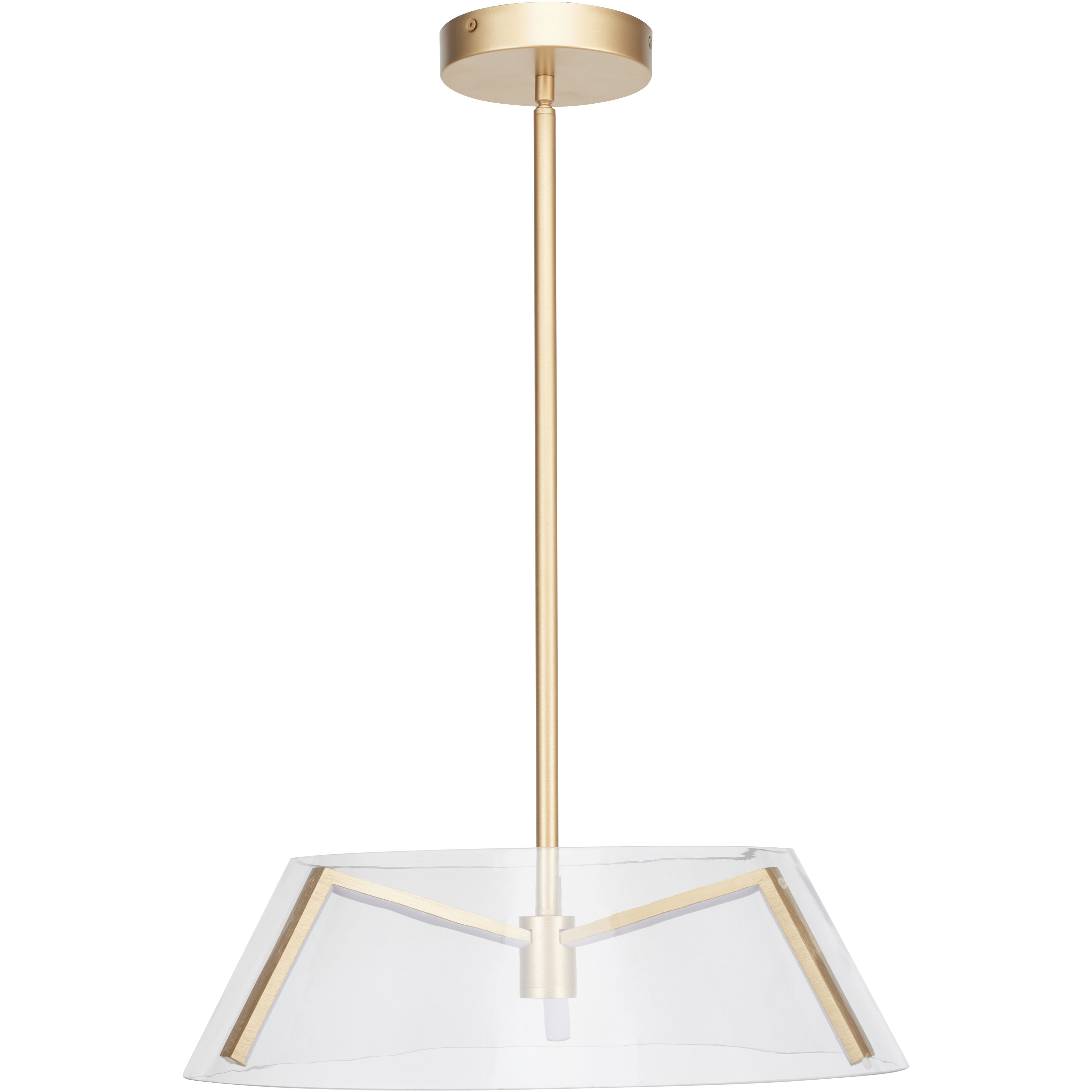 Talon LED 19.6 inch Brushed Brass Pendant Ceiling Light