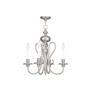 Caldwell 4 Light 22 inch Brushed Nickel Chandelier Ceiling Light