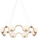 Equilibrium 8 Light 38.75 inch Antique Brass/White Chandelier Ceiling Light