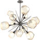 Gem LED 38.4 inch Graphite Chandelier Ceiling Light in 3000K LED, Amber, Starburst