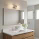 Keaton 2 Light 5 inch Brushed Nickel Bath Vanity Wall Light in Clear Fluted Glass