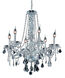 Verona 6 Light 24 inch Chrome Dining Chandelier Ceiling Light in Clear, Royal Cut